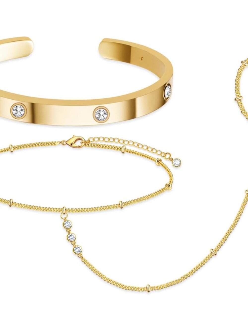 Bracelets for Women 14K Gold/Silver Plated Dainty Stackable Hand Chain Bracelet
